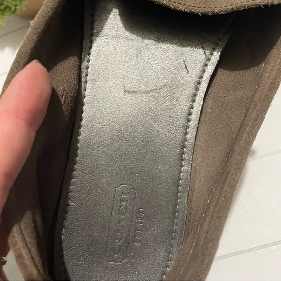 Coach Fortunata‎ Gray Leather Suede Flats Loafers Shoes Women’s Size 10 - Picture 8 of 10